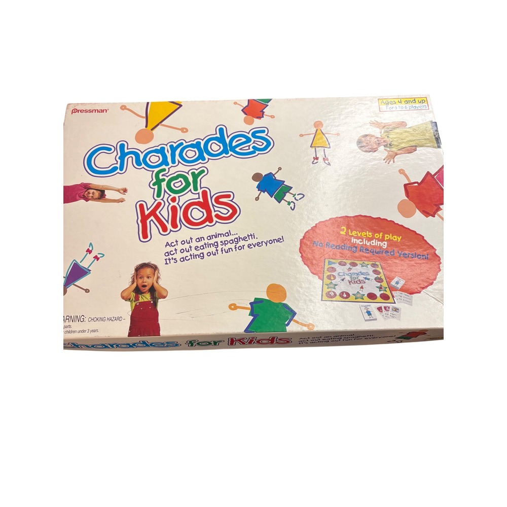 Pressman Charades for Kids Board Game Ages 4 and Up 2 Levels of Play